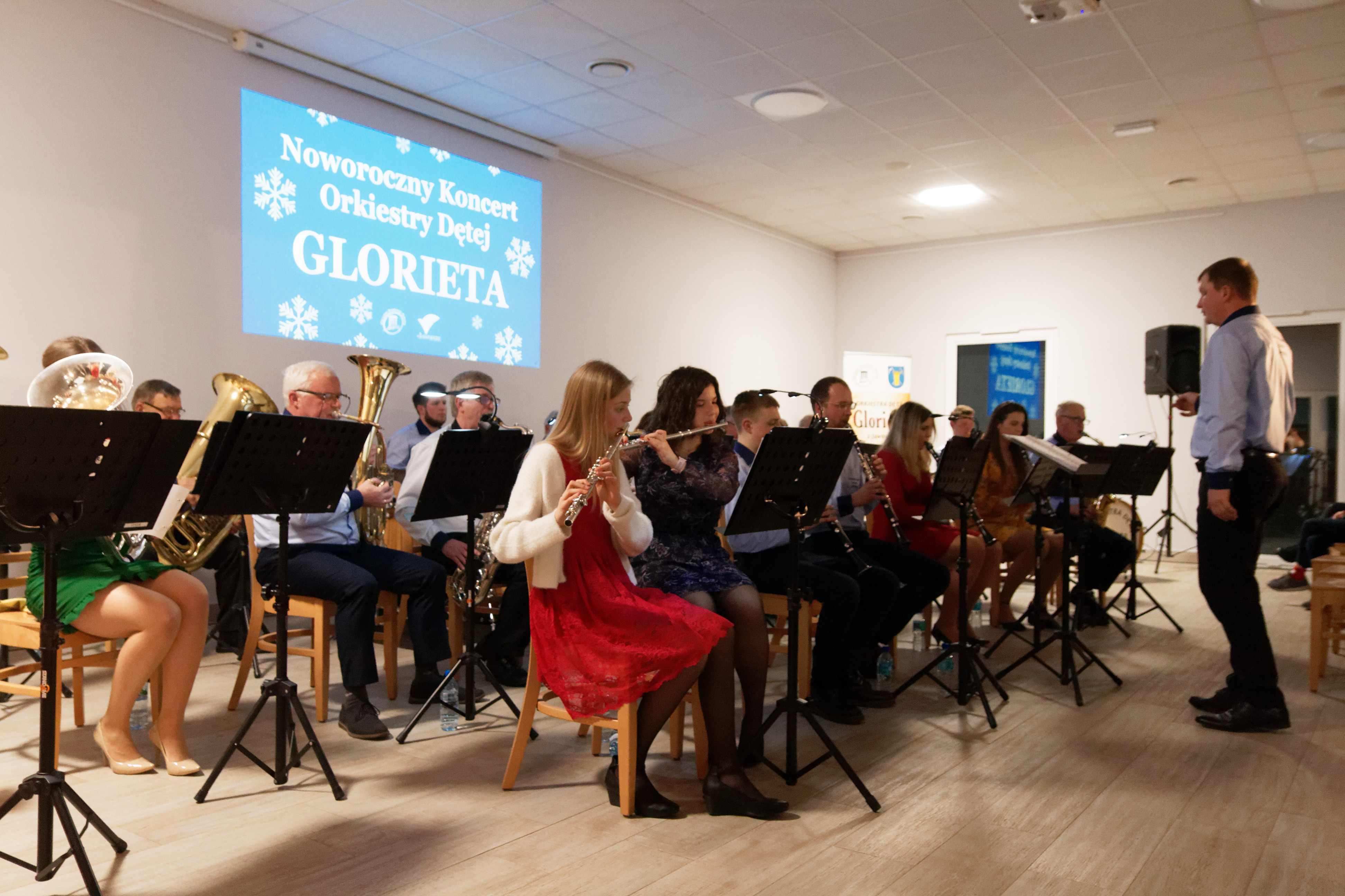 Na zdjęciu Orkiestra Dęta Glorieta podczas koncertu noworocznego w Jaworzu.